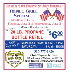 Wayman July 4 refill special